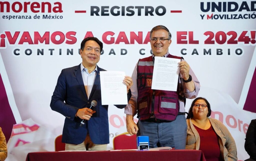 Marcelo Ebrard, presenta su registro como aspirante a Coordinador de Defensa de la 4T.