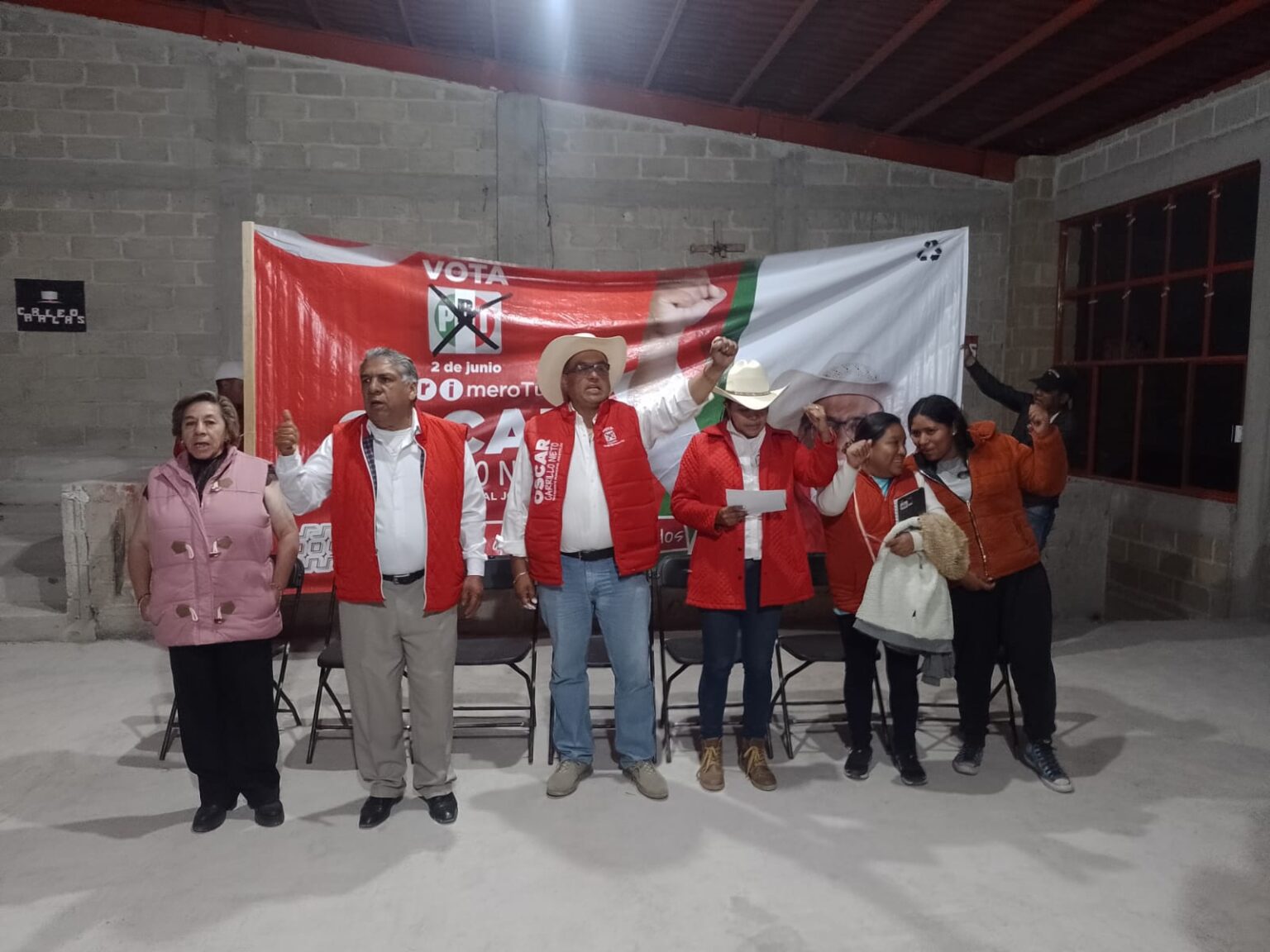 Líderes comunitarios se la rifan para llevar al triunfo al priísta Óscar Carrillo Nieto el próximo 2 de junio