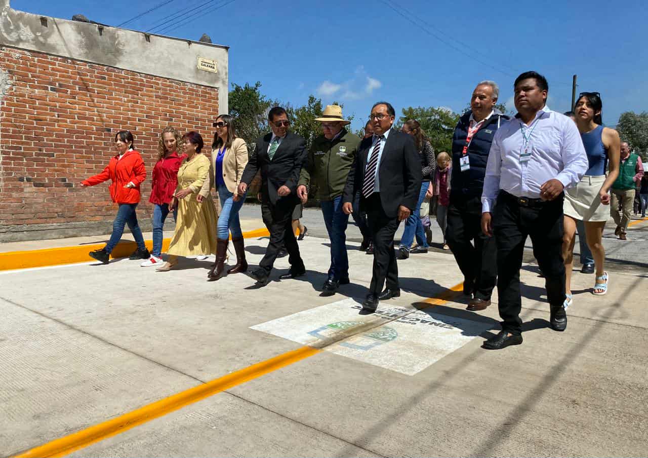 Colonia Emiliano Zapata estrena calle con pavimento hidráulica y mejor infraestructura urbana
